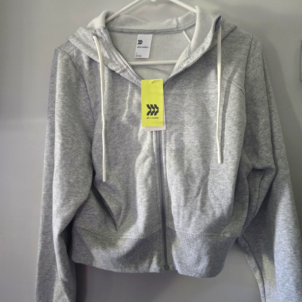 NWT All In Motion Grey Zip Hoodie Size Small